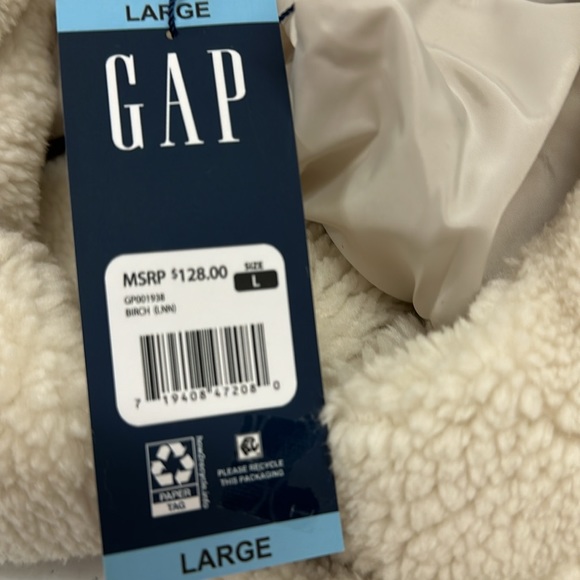 Gap Sherpa coat jacket size Large - Picture 2 of 3